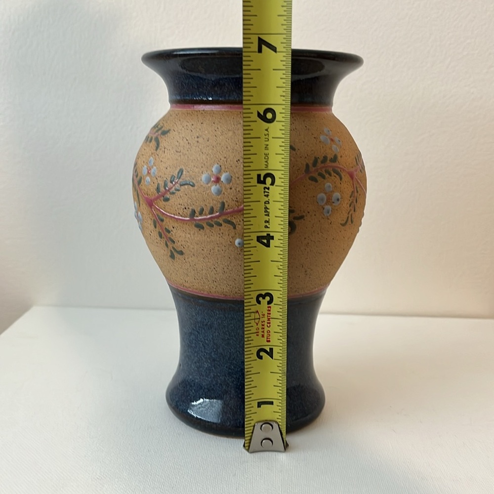 VINTAGE JASON PARSLEY STUDIO POTTERY STONEWARE CERAMIC VASE DECOR - Picture 6 of 9